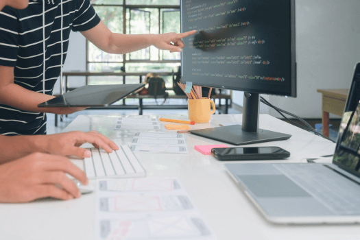 webdesignbureau aan het werk