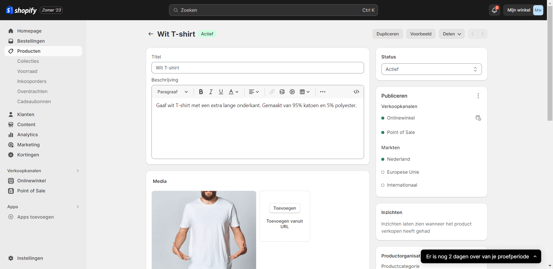 Productpagina Shopify
