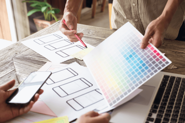 Webdesign aan het ontwerpen