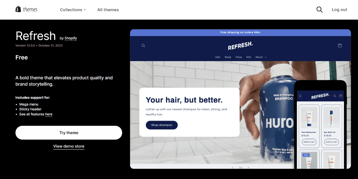 Refresh Shopify Thema