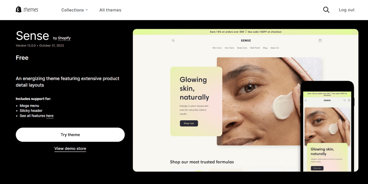 Sense Shopify Thema