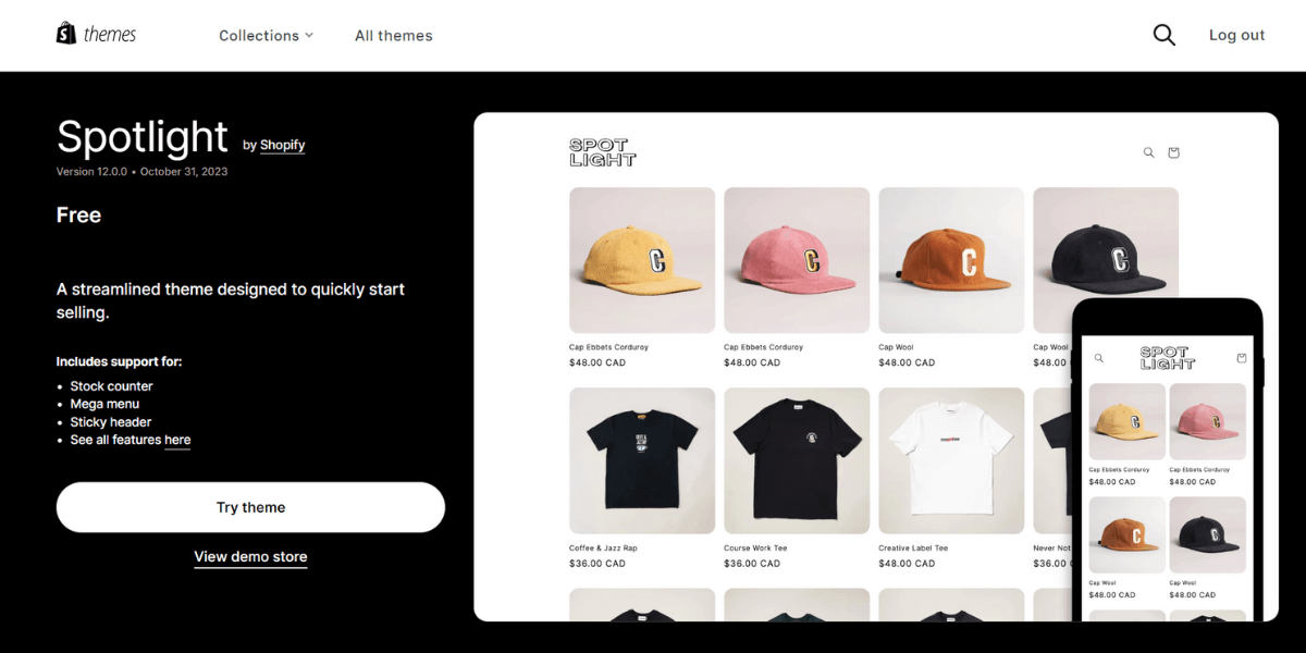 Spotlight Shopify Thema