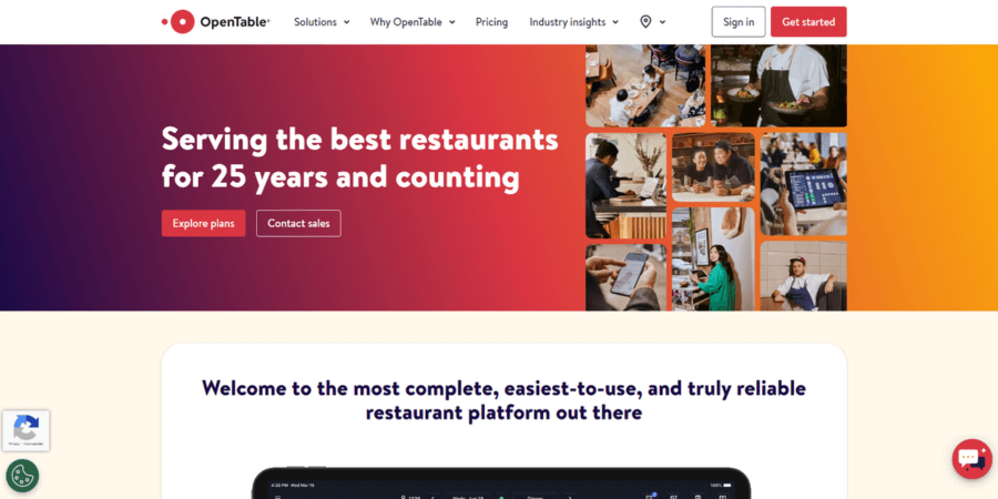 OpenTable Reseveringssysteem 